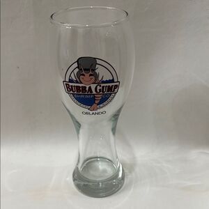 Bubba Gump Shrimp Co Restaurant  Market Orlando Blue Red 24 Oz Cocktail Glass